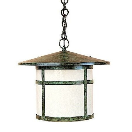 Arroyo Craftsman 17" Berkeley Pendant, Antique Copper, Frosted Glass BH-17F-AC